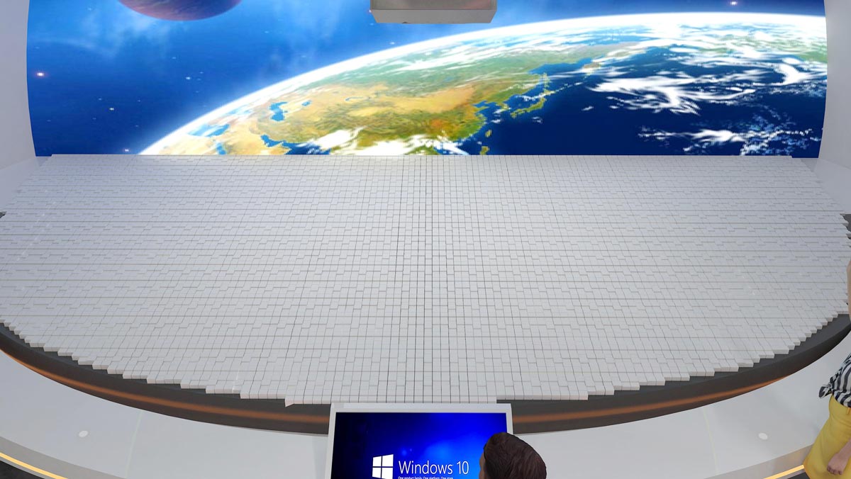 南京大學雙創(chuàng)成果展示規(guī)劃館設(shè)計效果圖-數(shù)字沙盤