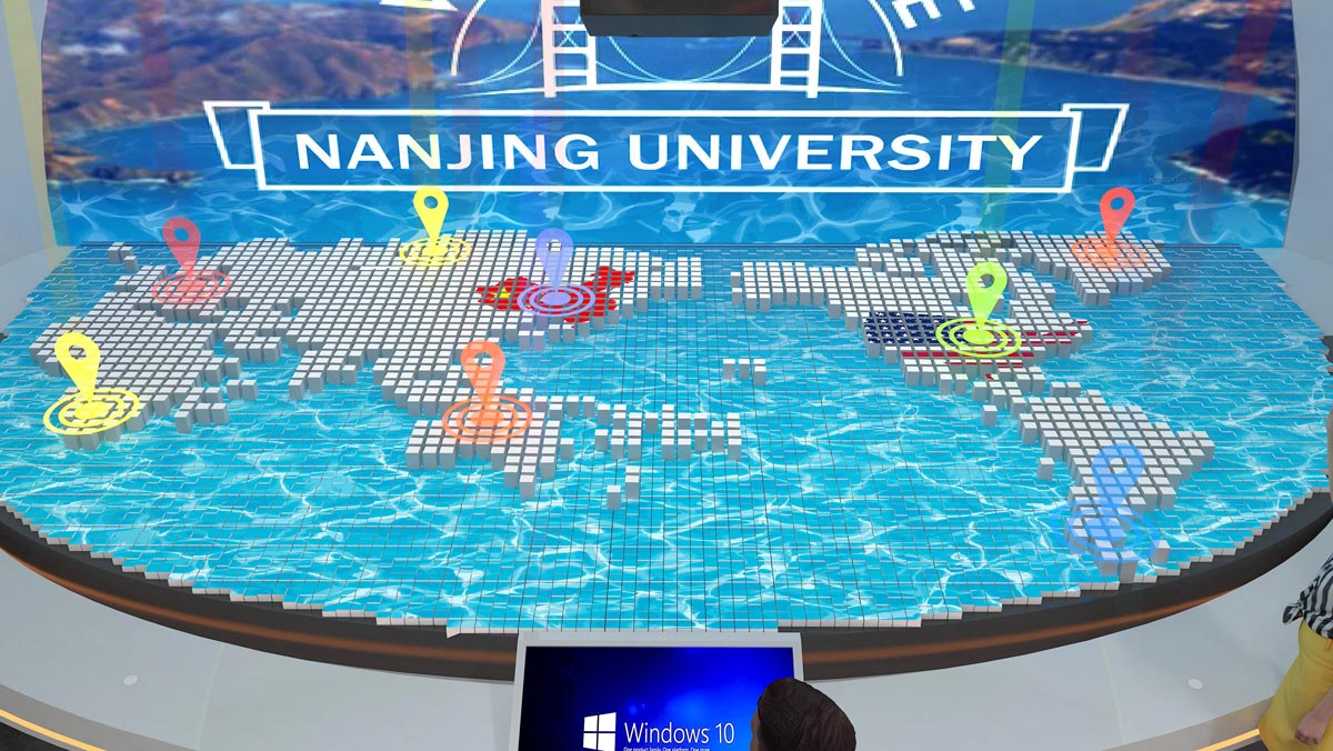 南京大學雙創(chuàng)成果展示規(guī)劃館設(shè)計效果圖-投影沙盤