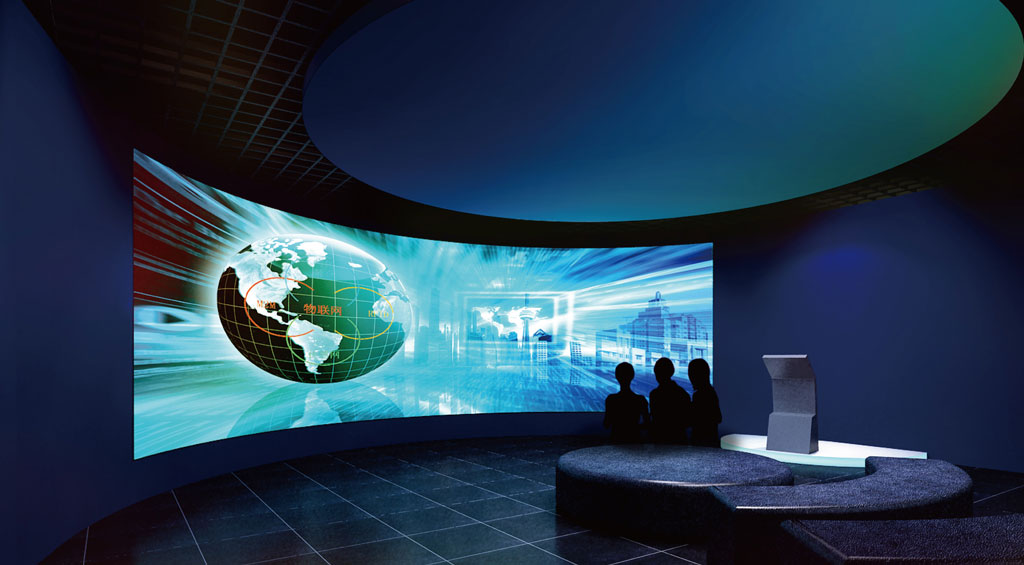 鹽城物聯(lián)網(wǎng)主題數(shù)字體驗(yàn)館設(shè)計(jì)效果圖-弧幕影院